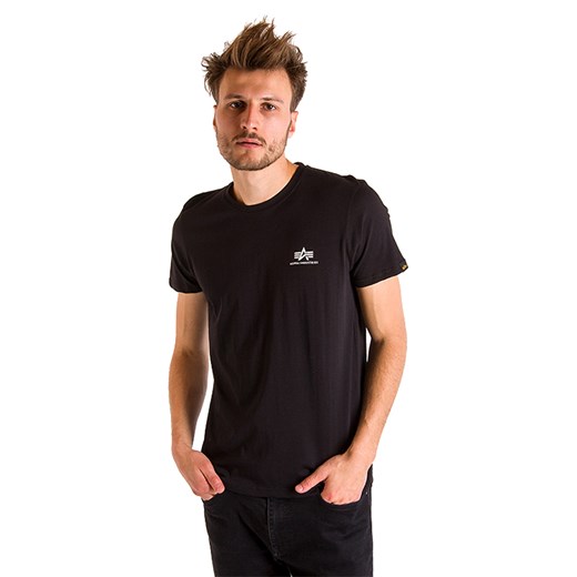 Alpha Industries t-shirt męski czarny z krótkimi rękawami 