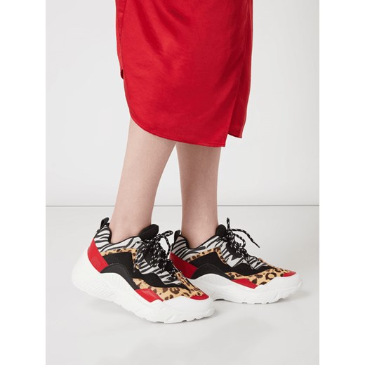 Sneakersy damskie Steve Madden sportowe na platformie tkaninowe w abstrakcyjnym wzorze sznurowane 