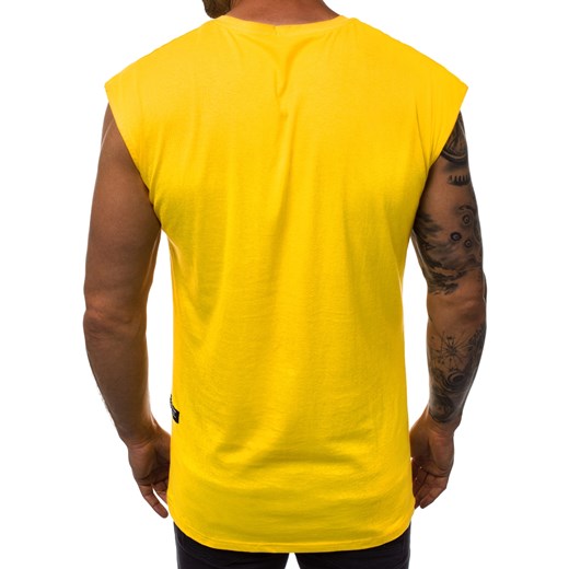 T-shirt męski Ozonee gładki z krótkim rękawem 