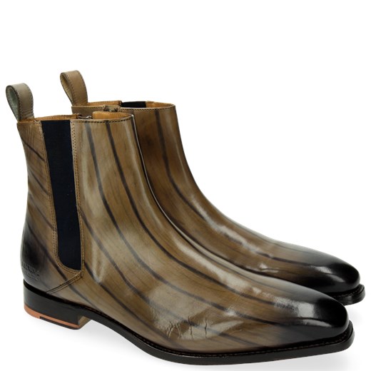 Buty zimowe męskie Melvin & Hamilton eleganckie ze skóry na zamek