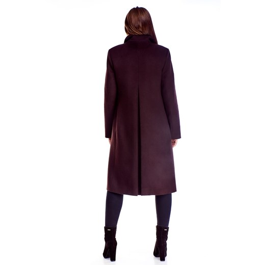 klasyczny wełniany płaszcz brązowy   XL TAGLESS