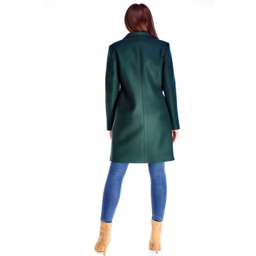 klasyczny jednorzędowy płaszcz zielony   44 TAGLESS