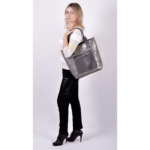 Shopper bag Designs Fashion na ramię duża bez dodatków 
