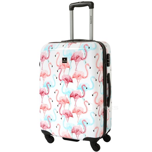 Saxoline Flamingo średnia walizka na kółkach / 67 cm