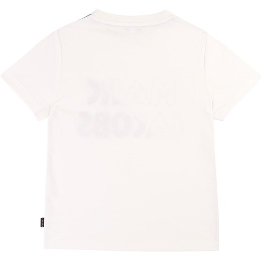 Bluzka dziewczęca Little Marc Jacobs z napisem biała z krótkim rękawem 