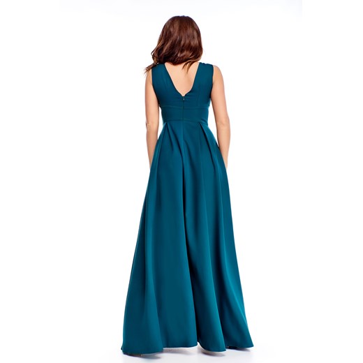 Sukienka Ptakmoda.com kopertowa maxi karnawałowa bez rękawów gładka