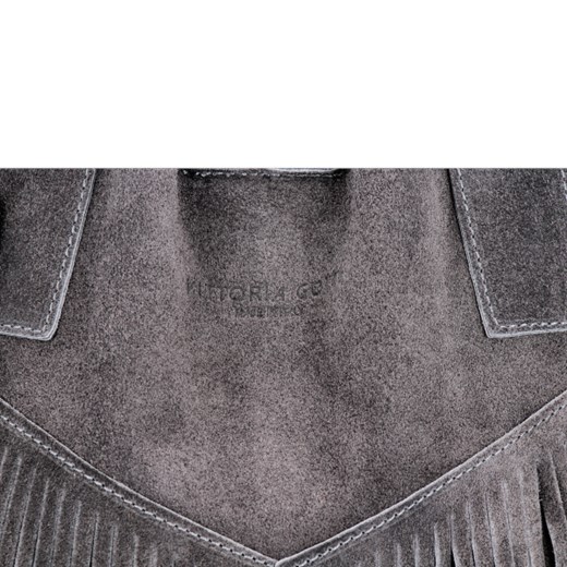 Uniwersalne Torebki Skórzane typu Shopper Bag XL w stylu boho firmy Vittoria Gotti Ciemno Szara (kolory) Vittoria Gotti PaniTorbalska