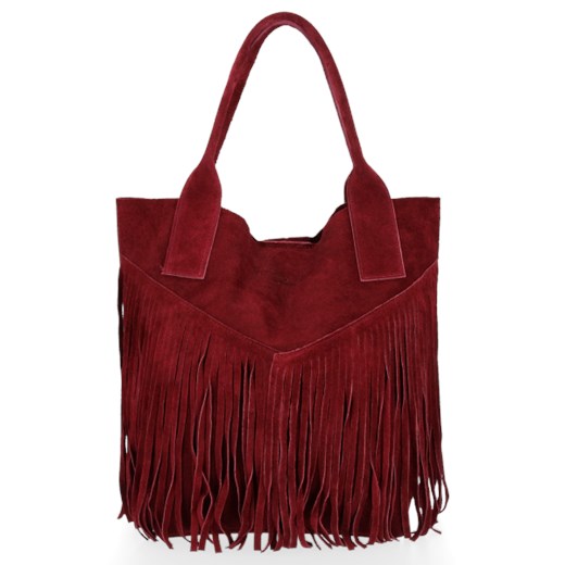 Shopper bag Vittoria Gotti zamszowa w stylu boho 