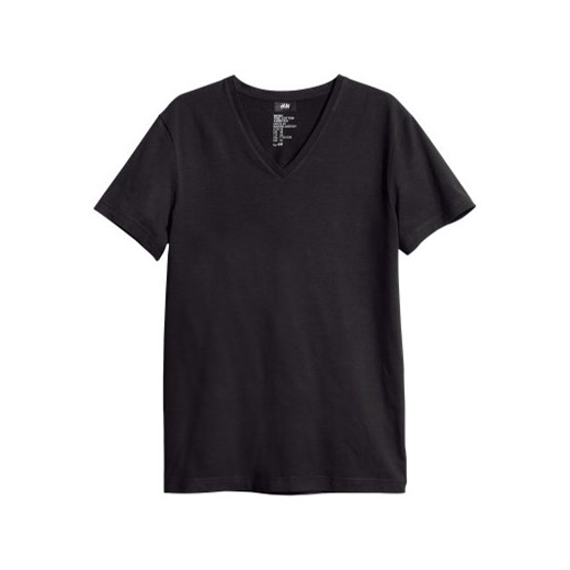  Elastyczny T-shirt  h-m czarny elastyczne