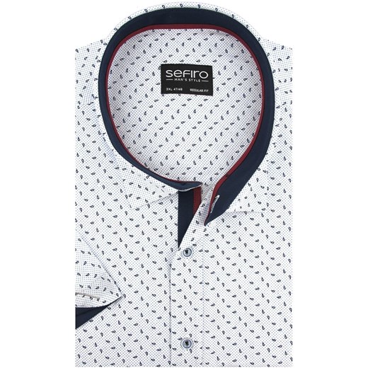Koszula męska Sefiro w abstrakcyjnym wzorze 