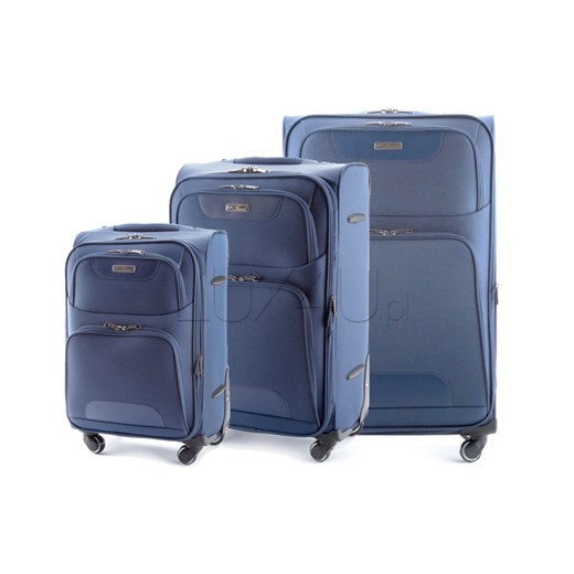 Komplet walizek Vip Collection Vip Travel Soft - niebieski lux4u-pl niebieski ciekawe