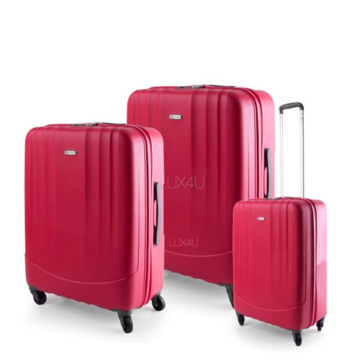 Komplet walizek Puccini PP 004 - Komplet walizek Puccini PP 004 lux4u-pl czerwony baza pod makijaż