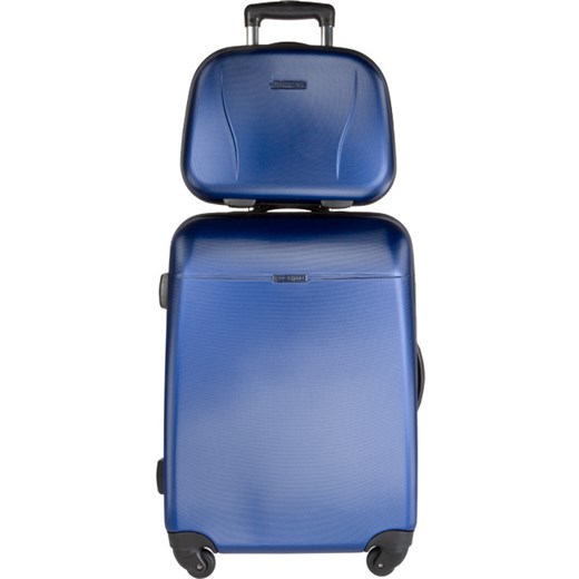 Zestaw walizka z poliwęglanu duża + kuferek Puccini PC 005 - Zestaw walizka duża + kuferek Puccini PC 005 lux4u-pl niebieski baza pod makijaż