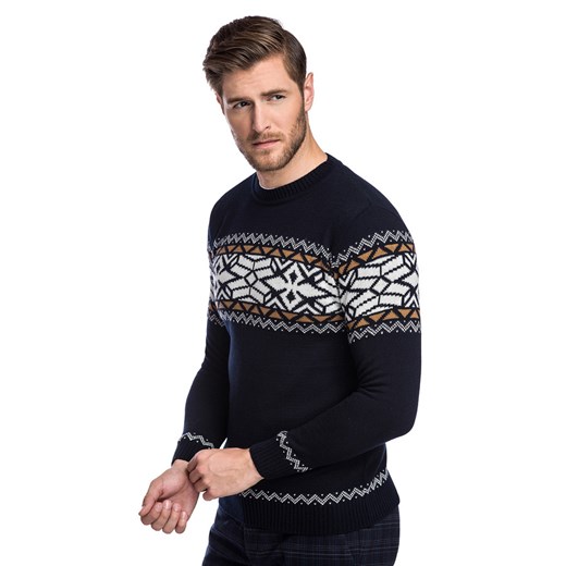 Sweter męski w norwerski wzór SWWR000338