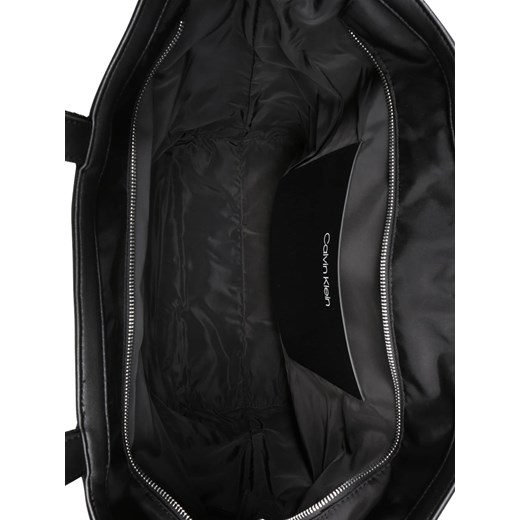 Shopper bag Calvin Klein sportowa ze zdobieniami z aplikacjami duża 