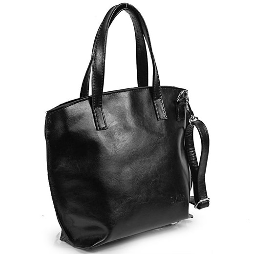 Shopper bag Dan-A czarna elegancka skórzana 