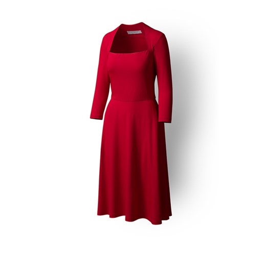 Sukienka Risk Made In Warsaw czerwona rozkloszowana elegancka midi 
