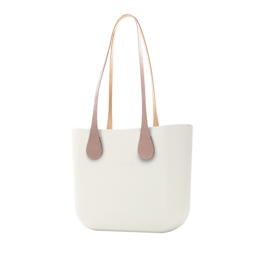 Shopper bag O Bag na ramię matowa biała duża bez dodatków 