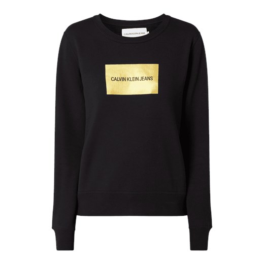 Bluza damska czarna Calvin Klein z bawełny 