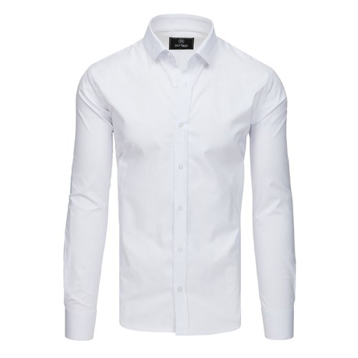 Elegancka koszula męska PREMIUM z długim rękawem biała (dx1777) Dstreet  L  okazja 