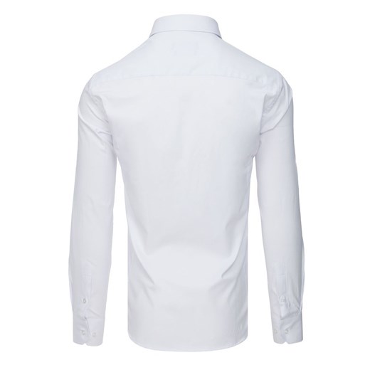 Elegancka koszula męska PREMIUM z długim rękawem biała (dx1777) Dstreet  M  okazja 