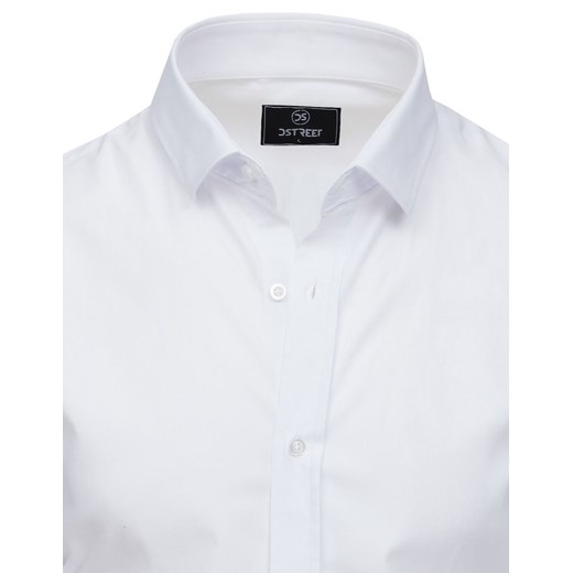 Elegancka koszula męska PREMIUM z długim rękawem biała (dx1777)  Dstreet L  okazyjna cena 