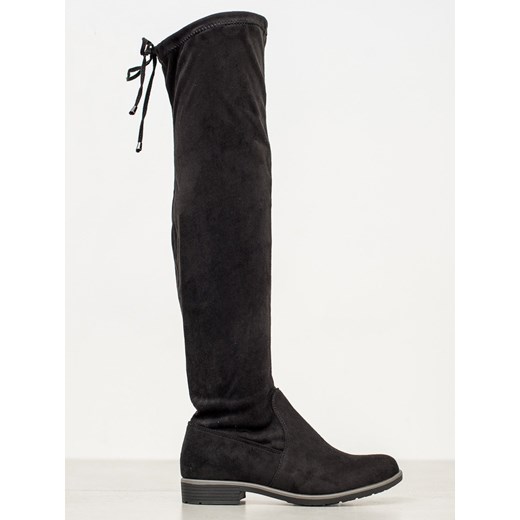 Kozaki damskie CzasNaButy na zamek zamszowe bez wzorów 