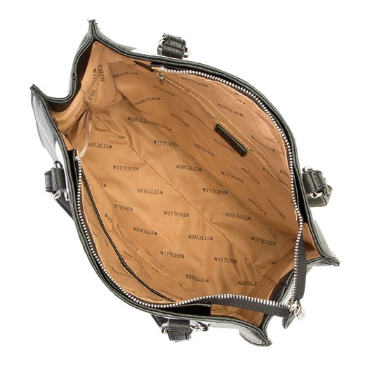 Shopper bag Wittchen z breloczkiem na ramię ze skóry ekologicznej matowa duża w stylu glamour 
