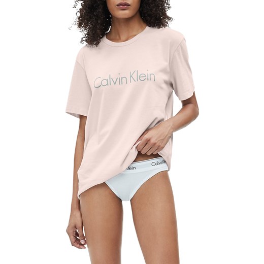Calvin Klein bluzka damska z okrągłym dekoltem z krótkim rękawem młodzieżowa 