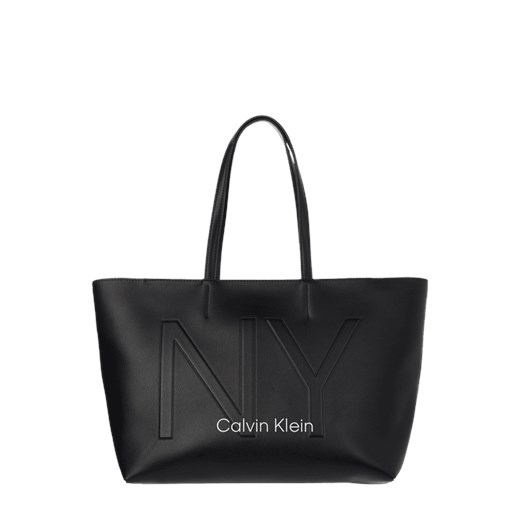 Shopper bag Calvin Klein duża ze skóry ekologicznej 