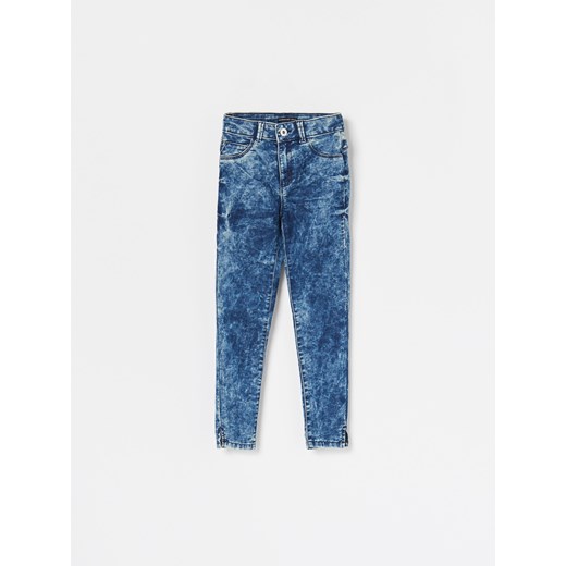 Reserved - Marmurkowe jeansy skinny - Niebieski  Reserved 116 
