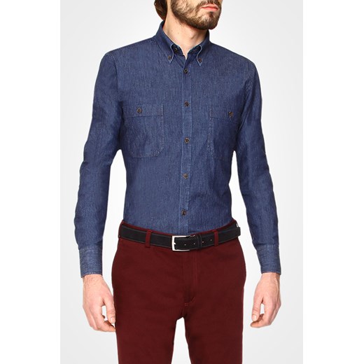 Koszula Jeans 1665 Slim Fit recman niebieski formalny