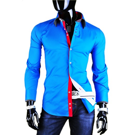 AGREAT MAN A5-995 - NIEBIESKI risardi niebieski koszule