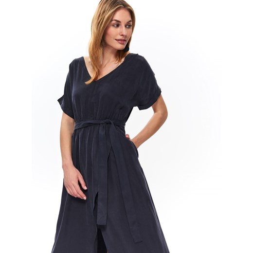 Długa sukienka z tkaniny lyocell Top Secret  36  okazyjna cena 