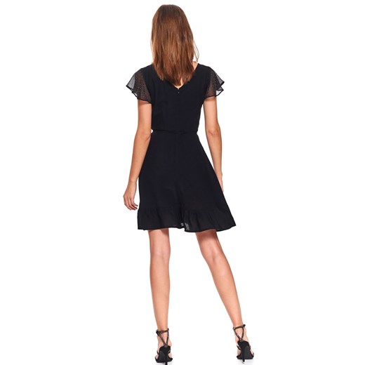 Sukienka Top Secret z tkaniny z aplikacjami  czarna 