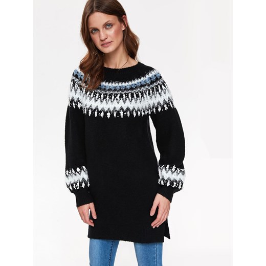 Długi sweter w norweskie wzory Top Secret  36 okazja  