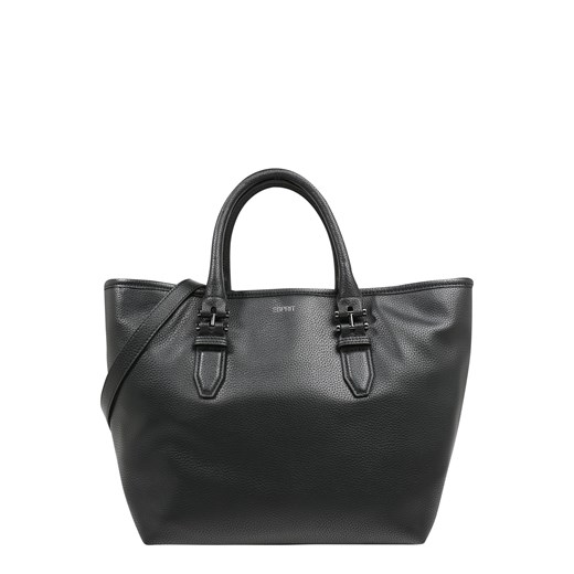 Esprit shopper bag skórzana matowa elegancka do ręki duża bez dodatków 