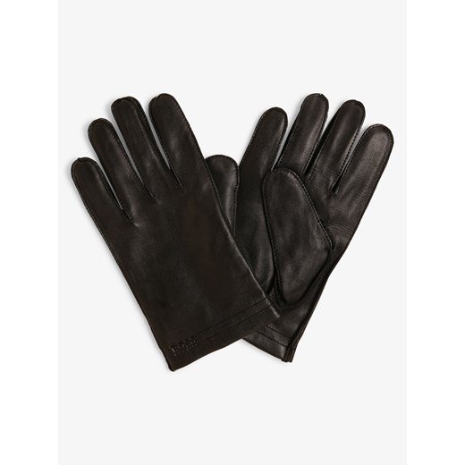 BOSS - Skórzane rękawiczki męskie – Kranton3, czarny Boss  8.5 vangraaf