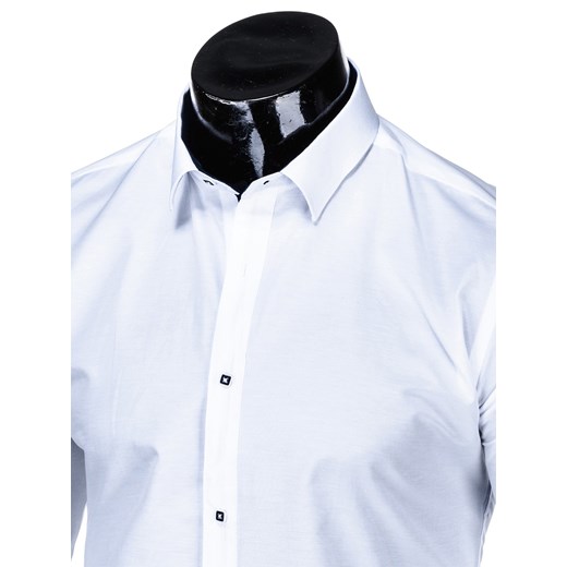 Koszula męska elegancka z długim rękawem 539K - biała  Edoti.com XXL 