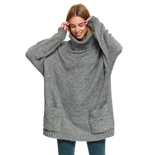 Luźny sweter z plecionymi kieszeniami Top Secret  42 