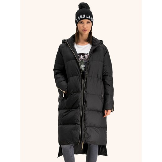 Liu Jo Sport kurtka damska na zimę czarna z kapturem długa 