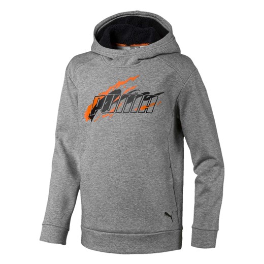 Juniorska bluza ALPHA HOLIDAY HOODY FL B 580244031 PUMA, Kolor - Medium Gray Heather, Płeć - JUNIOR, Rozmiar - 128