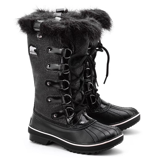 Tofino Glitter - Czarne Tekstylne Śniegowce Damskie - 2029-010 mivo czarny buty zimowe