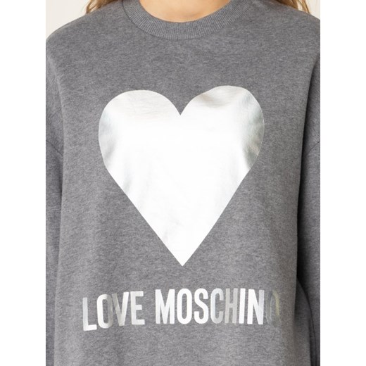 Bluza damska Love Moschino krótka szara młodzieżowa 