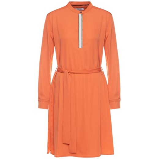 Sukienka pomarańczowy Calvin Klein jesienna z długimi rękawami 