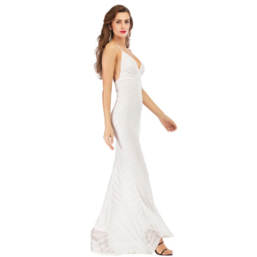 Sukienka biała Elegrina maxi 