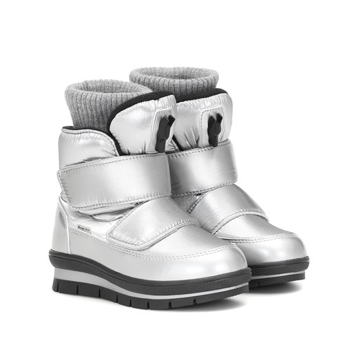 Buty zimowe dziecięce Jog Dog na rzepy bez wzorów śniegowce 