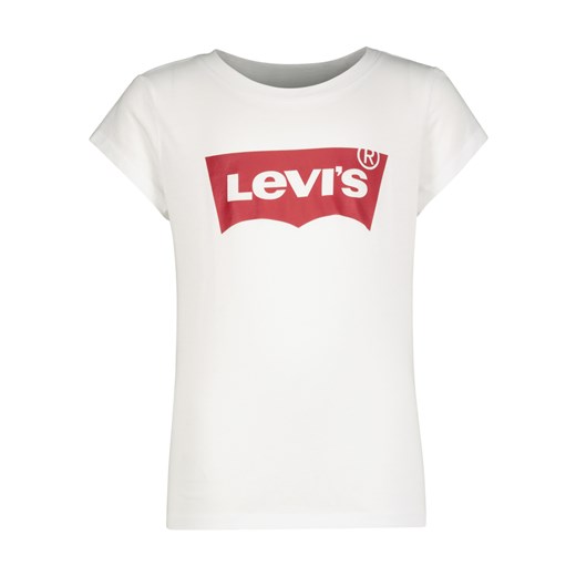 Bluzka dziewczęca Levi's biała letnia z krótkim rękawem 