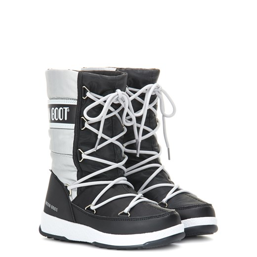 Buty zimowe dziecięce czarne Moon Boot sznurowane