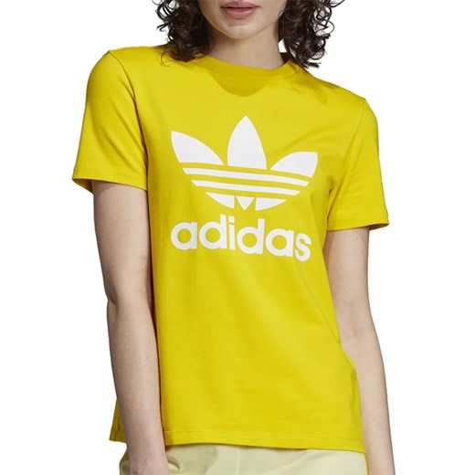 Bluzka damska Adidas z krótkimi rękawami z okrągłym dekoltem w nadruki 